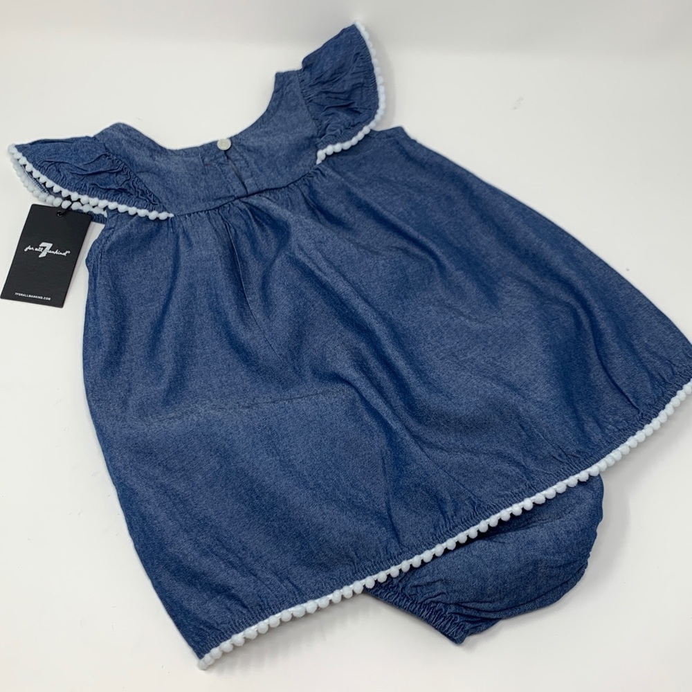 7 For All Mankind Eyelet Flutter Sleeve Dress Set - Picture 4 of 11